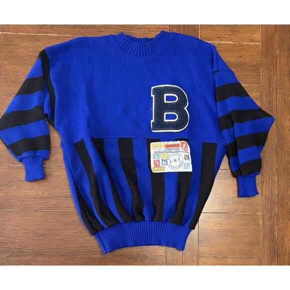 Vintage Olympics Netherlands Amsterdam 1928 Blue Knit Sweater Adult M/L Rare